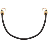 ProSource FH64084-1 Stretch Cord, 10 mm Dia, 40 in L, Polypropylene, Black, Hook End