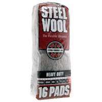 Homax 106607-06 Steel Wool, #4 Grit, Extra Coarse, Gray
