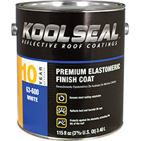 KOOL SEAL KS0063600-16 Elastomeric Roof Coating, White, 1 gal Pail, Liquid