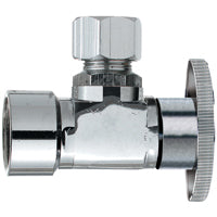 Plumb Pak PP51PCLF Shut-Off Valve, 1/2 x 3/8 in Connection, FIP x Compression, Brass Body