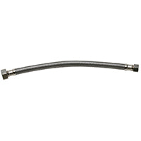 FLUIDMASTER B1F12 Water Supply Connector, 3/8 x 1/2 in, Compression x FIP, Polymer/Stainless Steel