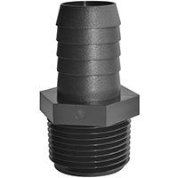 GREEN LEAF A3412P Pipe to Hose Adapter, Straight, Polypropylene, Black