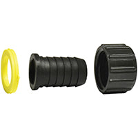 GREEN LEAF B3438WP Assembly Fitting, 3/8 in, Barb, Polypropylene