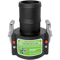 GREEN LEAF GLP 200 C Cam Lever Coupling, 2 in, Female x Hose Barb, Glass Filled Polypropylene