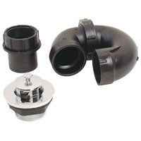 US Hardware P-118C Tub Drain Kit, ABS, Black