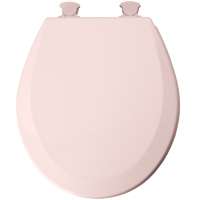 Mayfair 46ECDG-023 Toilet Seat, Round, Wood, Pink, Twist Hinge