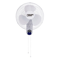 PowerZone HF-40W Wall-Mount Fan, 120 V, 16 in Dia Blade, 3-Blade, Plastic Blade, 3-Speed, White