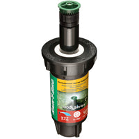 Rain Bird 1800 1802AP8 Pop-Up Sprinkler, 1/2 in Connection, FNPT, 2 in H Pop-Up, 8 ft, Adjustable Nozzle, Plastic