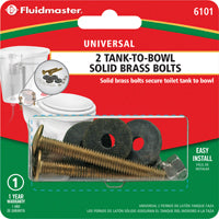 FLUIDMASTER 6101 Tank-To-Bowl Bolt, Brass, For: Rocking Toilets