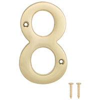 ProSource N-Z048PB3L-PS House Number, Character: 8, 4 in H Character, 2.28 in W Character