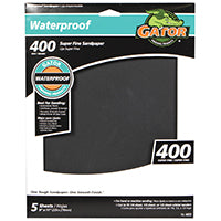 Gator 4472 Sanding Sheet, 9 in L, 11 in W, 400 Grit, Very Fine, Silicone Carbide Abrasive