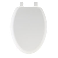 Mayfair 141EC-000 Toilet Seat, Elongated, Wood, White, Twist Hinge