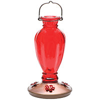 Perky Pet 8133-2 Daisy Vase Vintage Glass Hummingbird Feeder