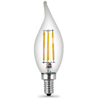 Feit Electric BPCFC40/927CA/FIL LED Bulb, Decorative, Flame Tip Lamp, 40 W Equivalent, E12 Lamp Base, Dimmable, Clear