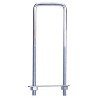 ProSource LR352 U-Bolt, 5/16 in Thread, 3-3/4 in L Thread, Steel, Zinc