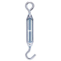Mintcraft ProSource LR338 Turnbuckle, Hook Fitting A, Eye Fitting B, Aluminum