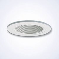 Halo Coilex 993W Baffle Trim Ring, Aluminum Body, White