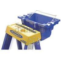 WERNER AC50-JB-3 Job Bucket, Lock-in, Stepladder, Plastic, Blue