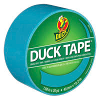 Duck 1265020 Duct Tape, 20 yd L, 1.88 in W, Vinyl Backing, Aqua