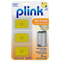 Plink PBF12T Bin Fresh Odor Eliminator, 0.42 oz, Tablet, Fresh Lemon