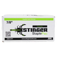 Stinger 136074 Cap Staple, 7/16 in W Crown, 1-1/4 in L Leg, 16 Gauge, Carbon Steel, Electro-Galvanized