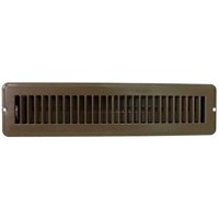 ProSource FR01-2X14B Floor Register, 4 in L, 13-3/8 in W, Steel, Brown