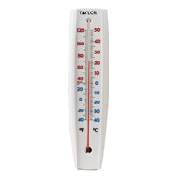Taylor 5109 Thermometer, -40 to 120 deg F, White Casing