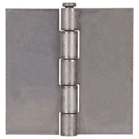 ProSource LR-021-PS Door Hinge, 4 in W Door Leaf, 4 in H Door Leaf, 2.2 mm Thick Door Leaf, Steel, Plain Steel, 140 lb
