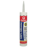 Red Devil 0826 Silicone Sealant, Clear, -60 to 400 deg F, 10.1 fl-oz Cartridge