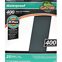 Gator 3281 Sanding Sheet, 11 in L, 9 in W, 400 Grit, Silicone Carbide Abrasive