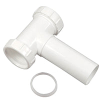 Danco 94012 Center Outlet, 1-1/2 in, Slip-Joint, Plastic, White