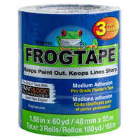 FrogTape 104957 Painter's Tape, 60 yd L, 1.88 in W, Blue