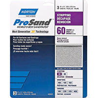 NORTON ProSand 07660768164 Sanding Sheet, 11 in L, 9 in W, Coarse, 60 Grit, Aluminum Oxide Abrasive, Paper Backing