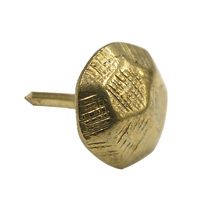 HILLMAN 122691 Furniture Nail, Brass, Hammered Head