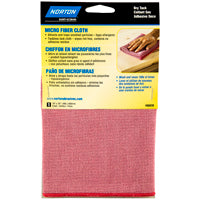 NORTON 07660706038 Cleaning Cloth, 16 in L, 16 in W, Microfiber, Red