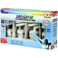 Feit Electric ESL13T/D/4 Compact Fluorescent Bulb, 13 W, Spiral Lamp, Medium E26 Lamp Base, 800 Lumens, Daylight Light