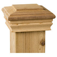Maine Ornamental 72262 Post Cap, 4 in L, 4 in W, Cedar Wood
