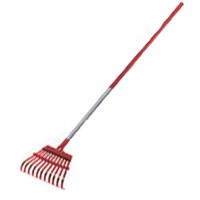CORONA RK 62060 Shrub Rake, 11 -Tine, Steel Tine, Metal Handle, Comfort-Grip Handle, 54 in L Handle
