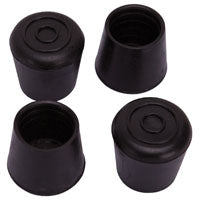 ProSource FE-50637-PS Furniture Leg Tip, Round, Rubber, Black, 1-1/8 in Dia, 1-5/8 in H