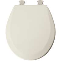 Mayfair 41EC 346/46EC Toilet Seat, Round, Wood, Biscuit, Twist Hinge