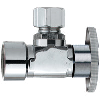 Plumb Pak PP51-1PCLF Shut-Off Valve, 1/2 x 1/2 in Connection, FIP x Compression, Brass Body