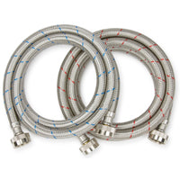 Keeney PP22816-2 Supply Hose, 3/4 in ID, 72 in L, Stainless Steel, Blue/Red