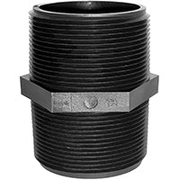 GREEN LEAF M 2004 P Pipe Nipple, 2 x 4 in, MNPT, Black