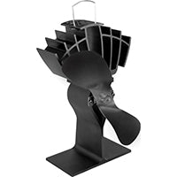 FAN ECO STOVE BLK W/BLK BLADE