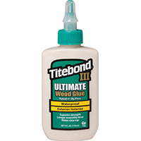 Titebond III 1412 Wood Glue, Brown, 4 oz Bottle