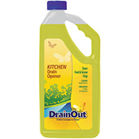 Drain OUT DOK0632N Drain Opener, Liquid, Yellow, Citrus, 32 oz Bottle