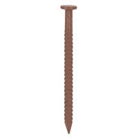 ProSource NTP-072-PS Panel Nail, 16D, 1 in L, Steel, Painted, Flat Head, Ring Shank, Brown, 171 lb