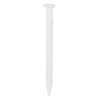 ProSource NTP-073-PS Panel Nail, 16D, 1 in L, Steel, Painted, Flat Head, Ring Shank, White, 171 lb