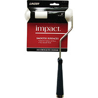 Linzer MT200-11 6IN Mini Roller, 1/4 in Nap, Foam Cover, Threaded Handle, 6 in L Roller