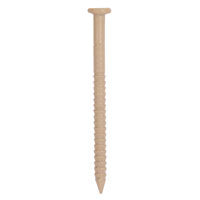 ProSource NTP-077-PS Panel Nail, 16D, 1 in L, Steel, Painted, Flat Head, Ring Shank, Tan, 171 lb